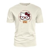 USC Trojans Unisex Ivory Hello Kitty Lens Love Dyed Ringspun T-Shirt